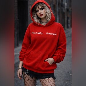 Paramore 2022 tour orange Red 'This Is Why' Paramore Sweatshirt hoodie